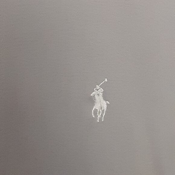 Polo Ralph Lauren Custom Fit Polo Shirt Mens Large L Gray SS Preppy Logo Cotton - Picture 2 of 7